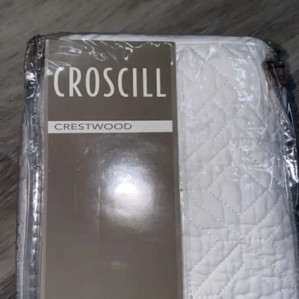CROSCILL CRESTWOOD King Sham WHITE 36”x20”